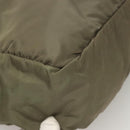 PRADA Tote Bag Nylon Khaki Silver Auth bs27455-9