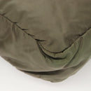 PRADA Tote Bag Nylon Khaki Silver Auth bs27455-14