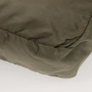 PRADA Tote Bag Nylon Khaki Silver Auth bs27455-16