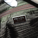 PRADA Tote Bag Nylon Khaki Silver Auth bs27455-19