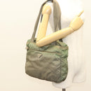 PRADA Tote Bag Nylon Khaki Silver Auth bs27455-24