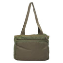 PRADA Tote Bag Nylon Khaki Silver Auth bs27455-2
