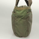 PRADA Tote Bag Nylon Khaki Silver Auth bs27455-3