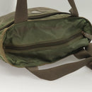 PRADA Tote Bag Nylon Khaki Silver Auth bs27455-6