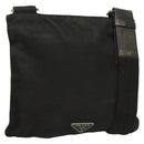 PRADA Shoulder Bag Nylon Black Silver Auth bs27458-1
