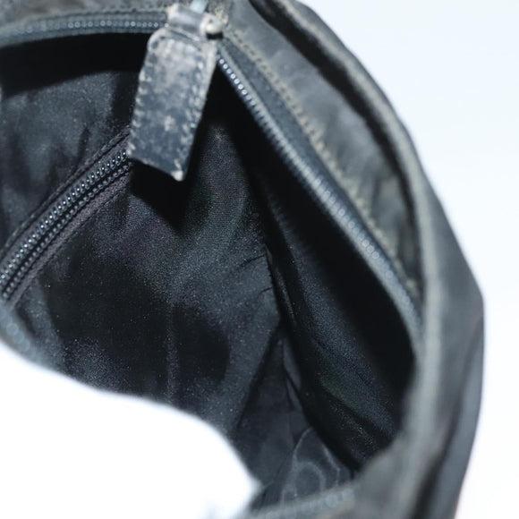 PRADA Shoulder Bag Nylon Black Silver Auth bs27458