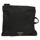 PRADA Shoulder Bag Nylon Black Silver Auth bs27458-13