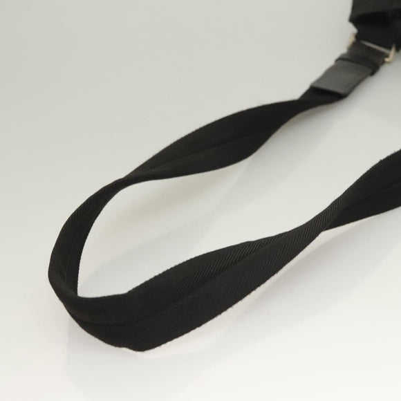 PRADA Shoulder Bag Nylon Black Silver Auth bs27458