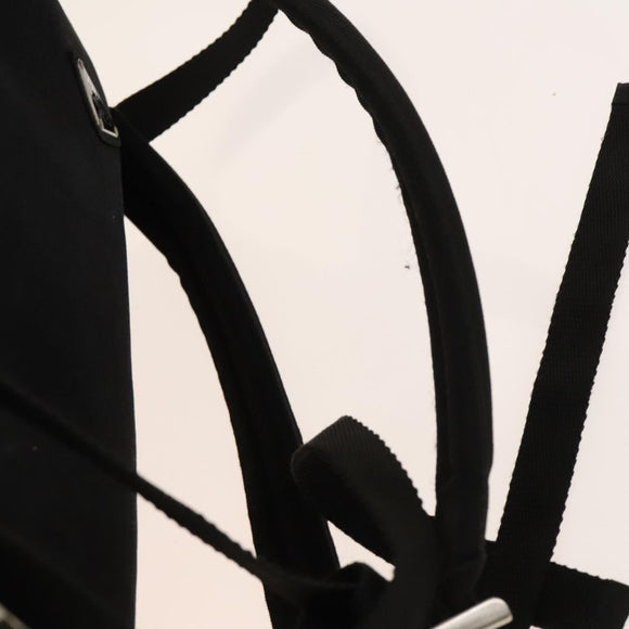 PRADA Backpack Nylon Black Silver Auth bs27459