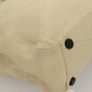 PRADA Sports Tote Bag Canvas Beige Black Auth bs27461-10