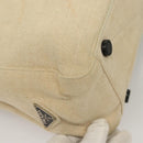 PRADA Sports Tote Bag Canvas Beige Black Auth bs27461-12