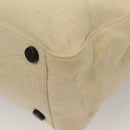 PRADA Sports Tote Bag Canvas Beige Black Auth bs27461-13