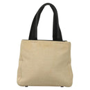 PRADA Sports Tote Bag Canvas Beige Black Auth bs27461-3