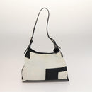 BALLY Shoulder Bag Canvas Leather 3Set Bordeaux Black white Auth bs27462-10