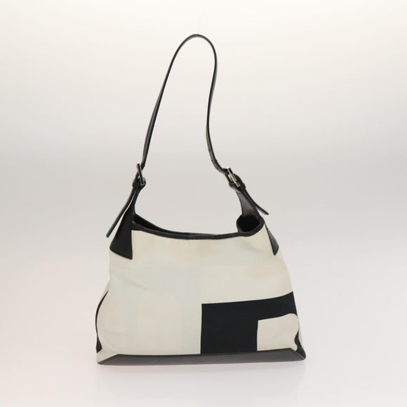 BALLY Shoulder Bag Canvas Leather 3Set Bordeaux Black white Auth bs27462