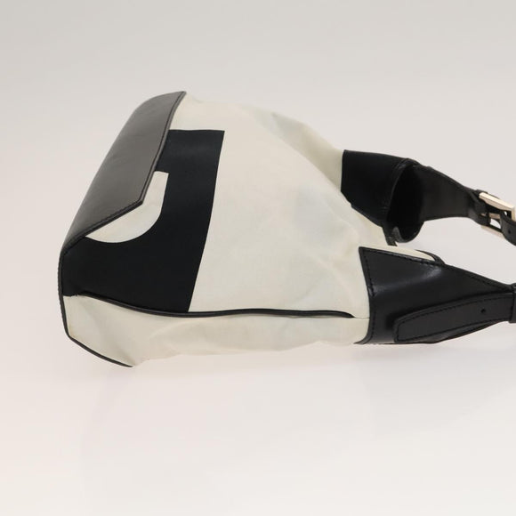 BALLY Shoulder Bag Canvas Leather 3Set Bordeaux Black white Auth bs27462