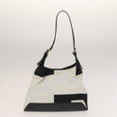 BALLY Shoulder Bag Canvas Leather 3Set Bordeaux Black white Auth bs27462-9