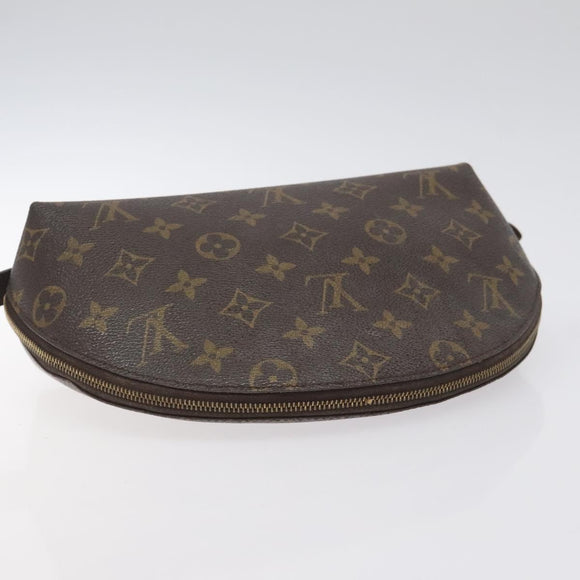 LOUIS VUITTON Monogram Trousse Demi Ronde Cosmetic Pouch M47520 LV Auth bs27472