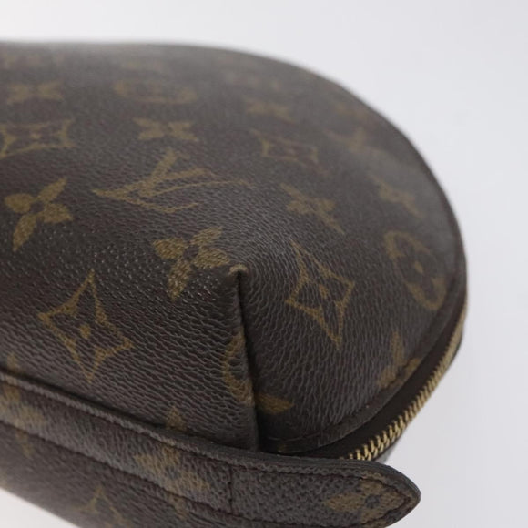 LOUIS VUITTON Monogram Trousse Demi Ronde Cosmetic Pouch M47520 LV Auth bs27472
