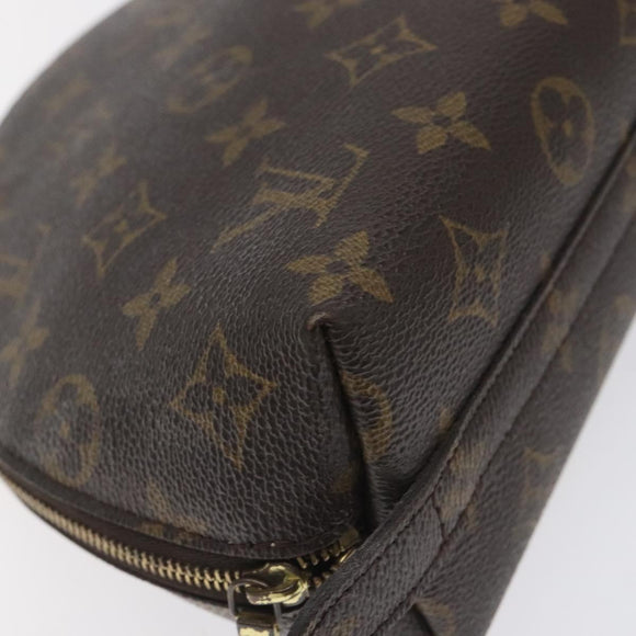 LOUIS VUITTON Monogram Trousse Demi Ronde Cosmetic Pouch M47520 LV Auth bs27472