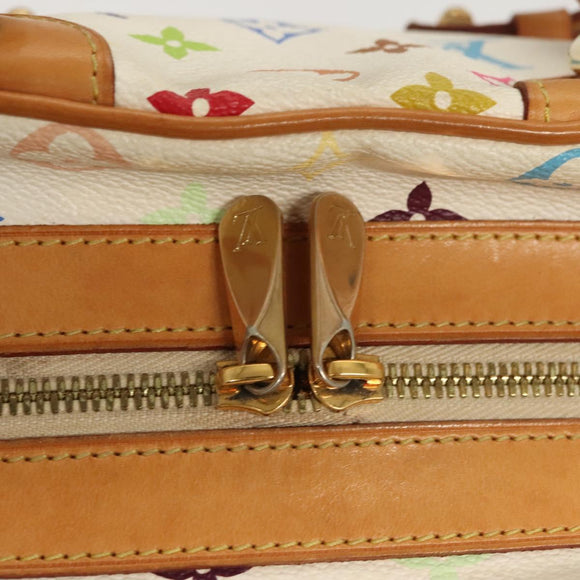 LOUIS VUITTON Monogram Multicolor Claudia Hand Bag White M40193 LV Auth bs27477