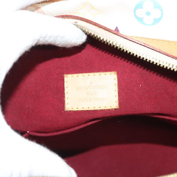 LOUIS VUITTON Monogram Multicolor Claudia Hand Bag White M40193 LV Auth bs27477