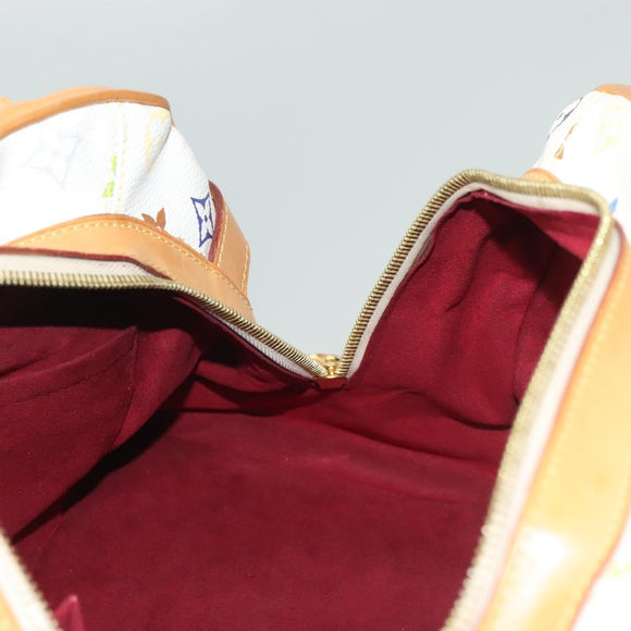 LOUIS VUITTON Monogram Multicolor Claudia Hand Bag White M40193 LV Auth bs27477