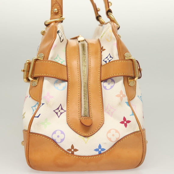 LOUIS VUITTON Monogram Multicolor Claudia Hand Bag White M40193 LV Auth bs27477