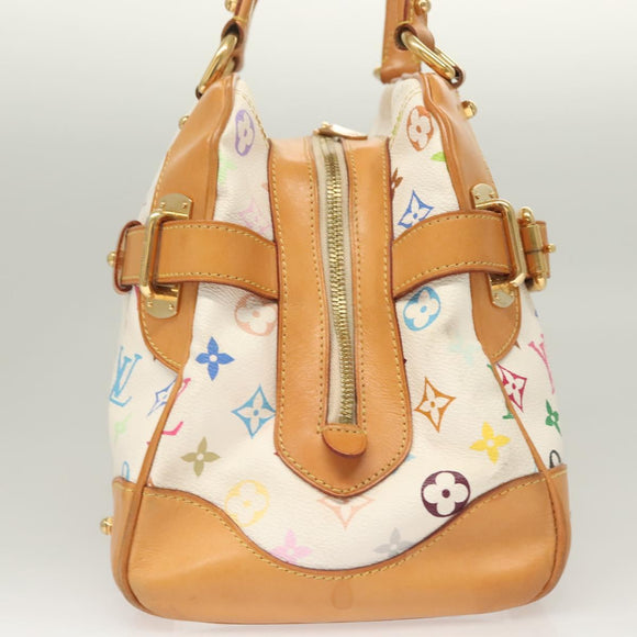 LOUIS VUITTON Monogram Multicolor Claudia Hand Bag White M40193 LV Auth bs27477