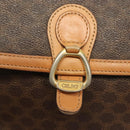 CELINE Macadam Canvas Shoulder Bag PVC Leather Brown Gold Auth bs27481-18