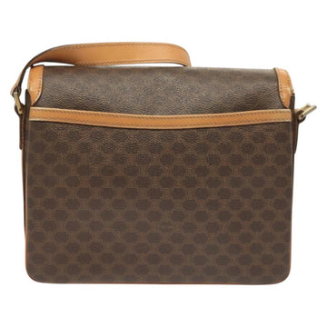 CELINE Macadam Canvas Shoulder Bag PVC Leather Brown Gold Auth bs27481 - 0