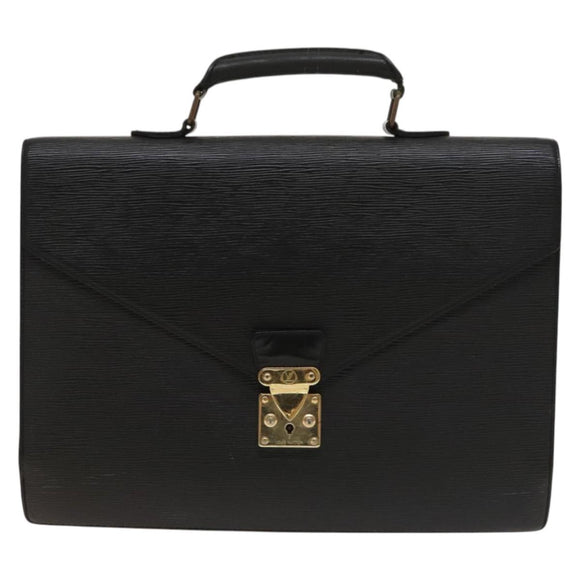 LOUIS VUITTON Epi Serviette Conseiller Business Bag Black M54422 LV Auth bs27487