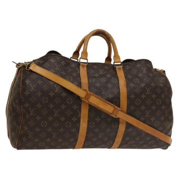 LOUIS VUITTON Monogram Keepall Bandouliere 55 Boston Bag M41414 LV Auth bs27495