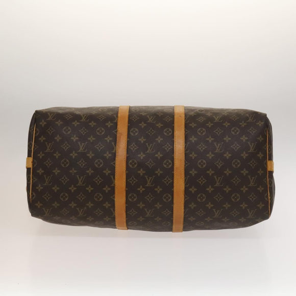 LOUIS VUITTON Monogram Keepall Bandouliere 55 Boston Bag M41414 LV Auth bs27495
