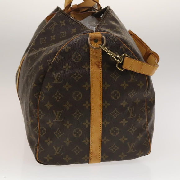 LOUIS VUITTON Monogram Keepall Bandouliere 55 Boston Bag M41414 LV Auth bs27495