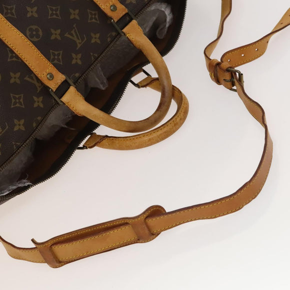 LOUIS VUITTON Monogram Keepall Bandouliere 55 Boston Bag M41414 LV Auth bs27495