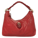 GUCCI Shoulder Bag Leather Red Gold 189840 001364 Auth bs27504-13