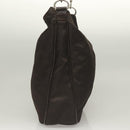 GUCCI Bamboo Hand Bag Nylon 2way Brown Silver 001 1553 1577 Auth bs27505-5