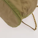 PRADA Chain Backpack Nylon Khaki Gold Auth bs27511-16