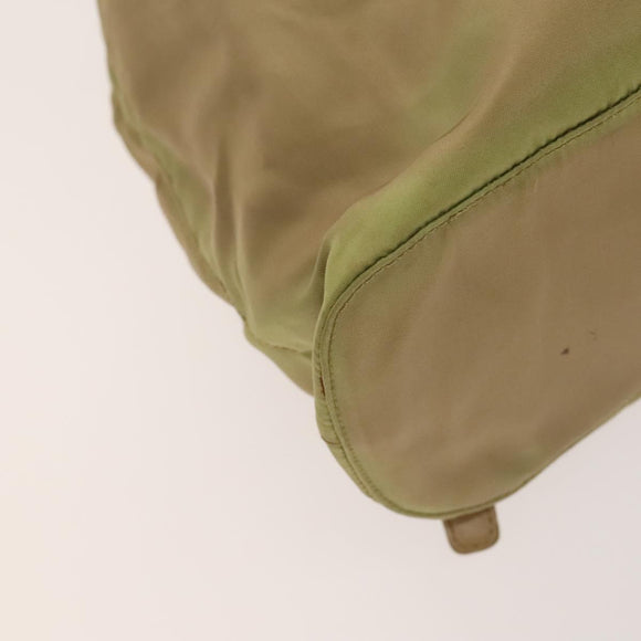 PRADA Chain Backpack Nylon Khaki Gold Auth bs27511