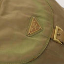 PRADA Chain Backpack Nylon Khaki Gold Auth bs27511-20