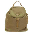 PRADA Chain Backpack Nylon Khaki Gold Auth bs27511-13