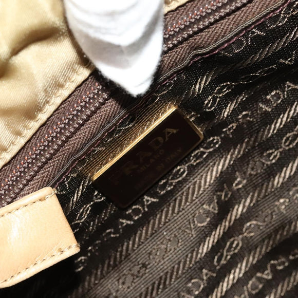 PRADA Chain Backpack Nylon Khaki Gold Auth bs27511