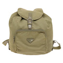 PRADA Backpack Nylon Khaki Silver Auth bs27513-13