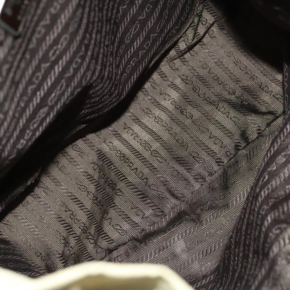 PRADA Backpack Nylon Khaki Silver Auth bs27513