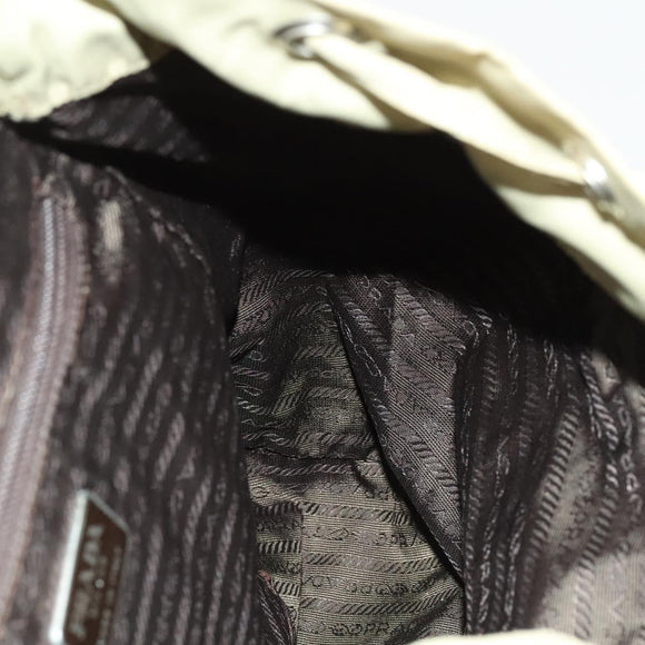 PRADA Backpack Nylon Khaki Silver Auth bs27513