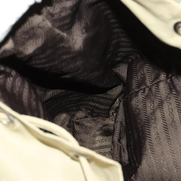 PRADA Backpack Nylon Khaki Silver Auth bs27513