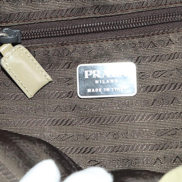 PRADA Backpack Nylon Khaki Silver Auth bs27513