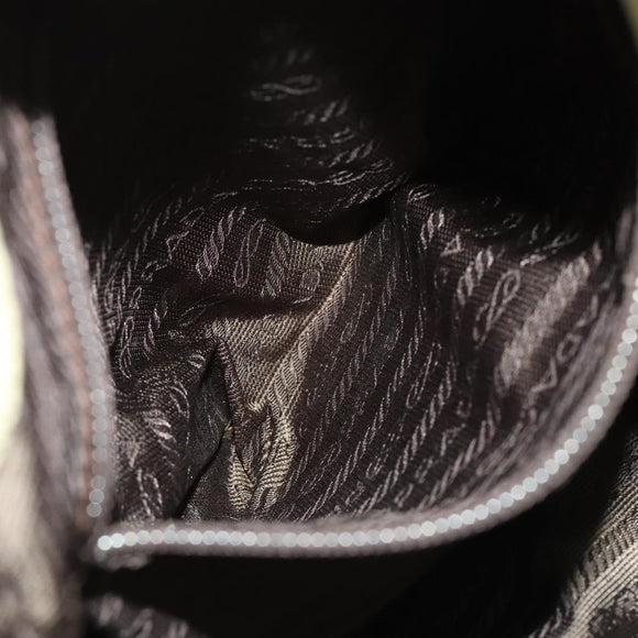PRADA Backpack Nylon Khaki Silver Auth bs27513