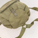 PRADA Backpack Nylon Khaki Silver Auth bs27513-6